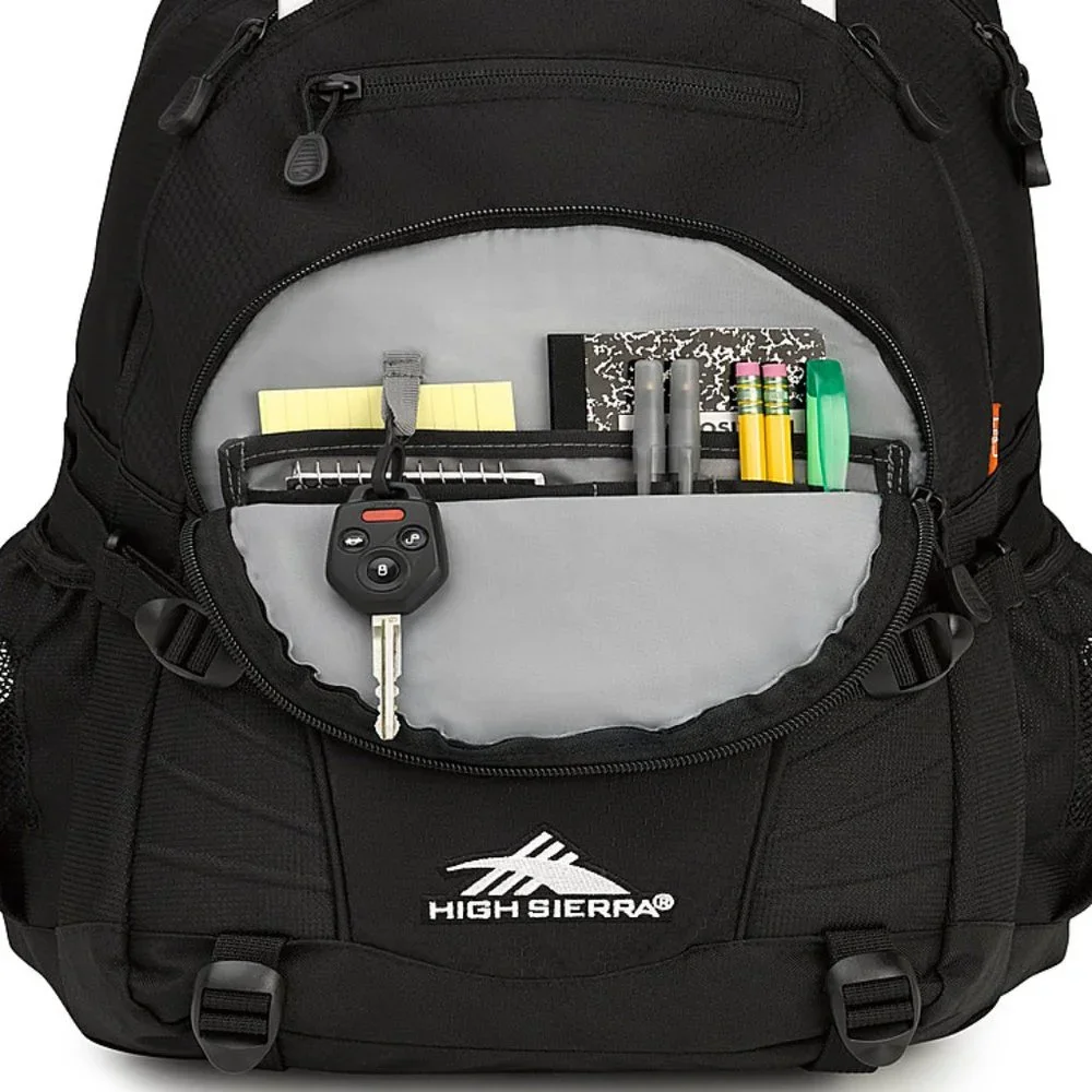 NWT High Sierra Backpack Waterproof Commute Hike Business Travel Black MINT